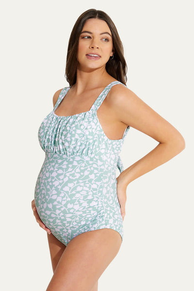 one-piece-ruching-front-maternity-swimsuit-back-bow-knot-pregnancy-swimwear#color_ripping-green-waves