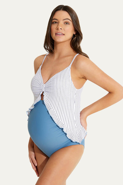 adjustable-straps-ruffle-maternity-swimsuit-one-piece-pregnancy-swimwear#color_white-verticals-baby-blue