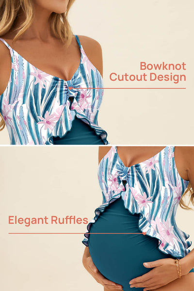 adjustable-straps-ruffle-maternity-swimsuit-one-piece-pregnancy-swimwear#color_cactus-forest