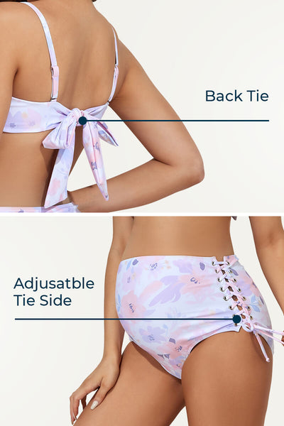 two-piece-reversible-butterfly-bow-tie-pregnant-bikini-set#color_charm-gauze-flowers-lavender