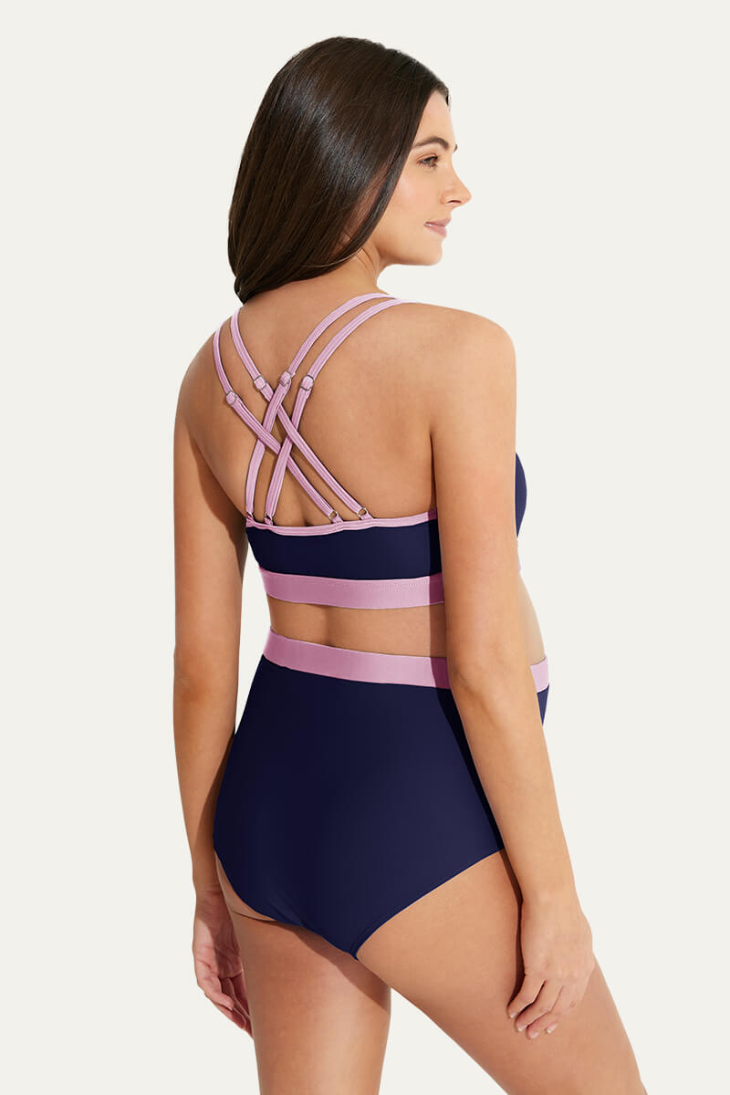 classic-sporty-two-piece-cutout-bikini-pregnant-women-swimwear#color_navy-mauve