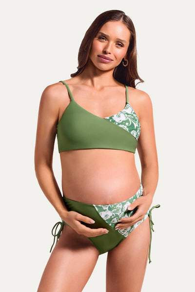 tie-side-color-block-maternity-swimsuit-two-piece-bikini-with-reversible-top#color_mint-silhouetted-rose-elegance
