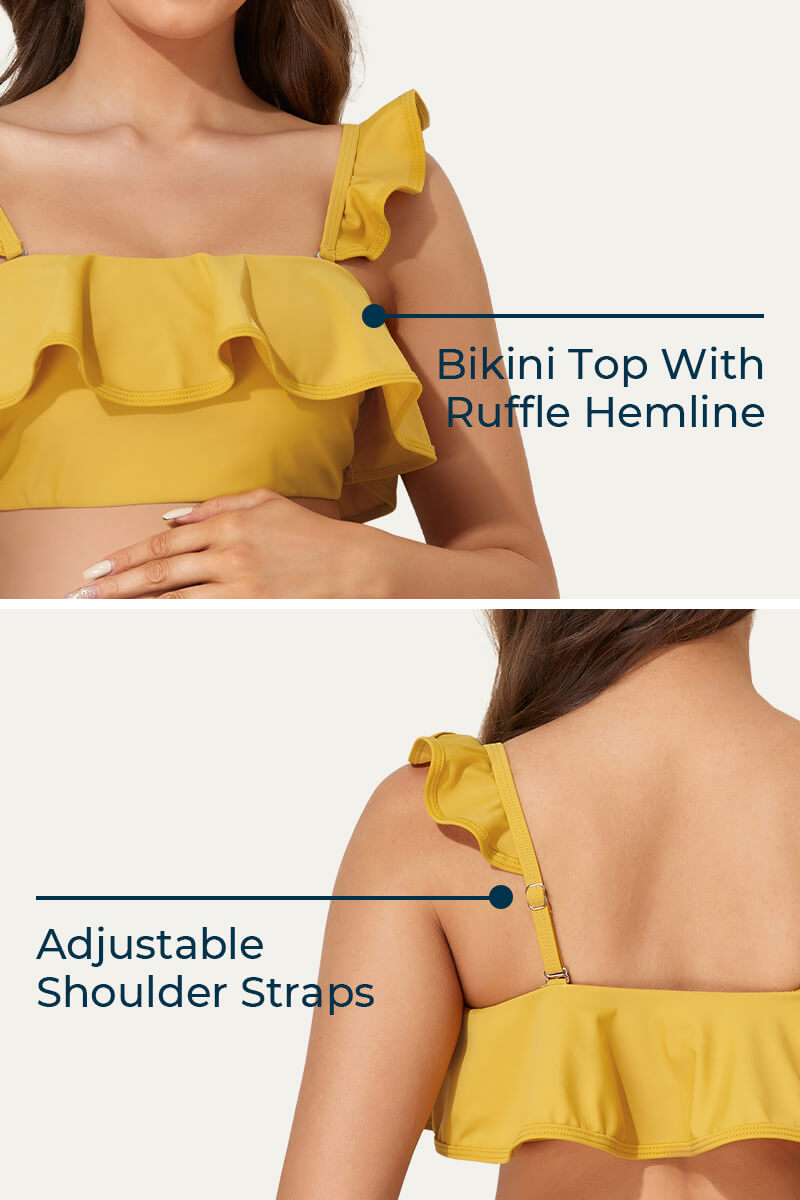 womens-ruffle-hemline-two-piece-sexy-maternity-swimwear#color_mustard-post-apocalyptic-blooms