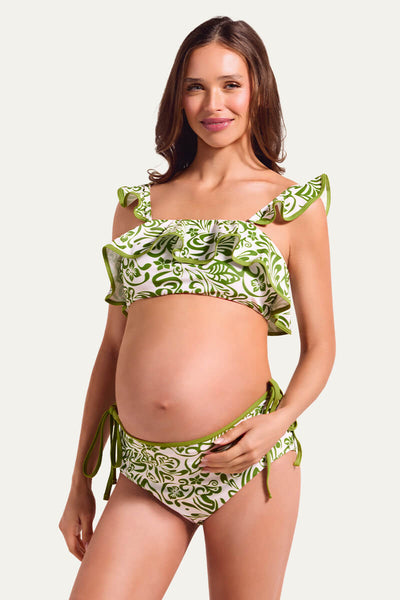 womens-ruffle-hemline-two-piece-sexy-maternity-swimwear#color_matcha-milk