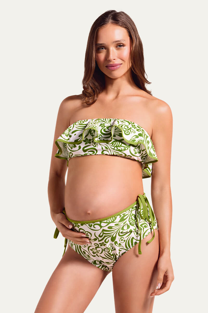 womens-ruffle-hemline-two-piece-sexy-maternity-swimwear#color_matcha-milk