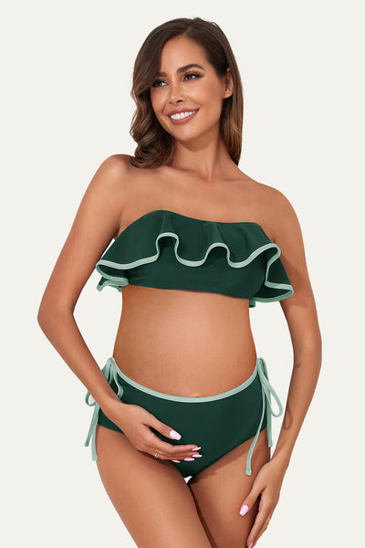 womens-ruffle-hemline-two-piece-sexy-maternity-swimwear#color_sacramento