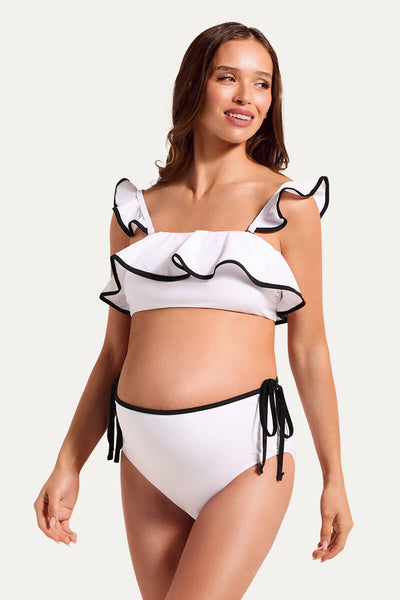 womens-ruffle-hemline-two-piece-sexy-maternity-swimwear#color_white