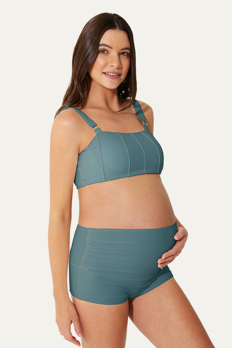 two-piece-high-waist-bikini-maternity-set-with-bandeau-top#color_pine-green