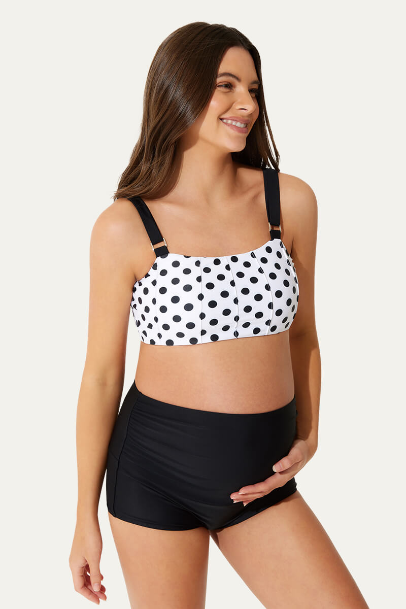 two-piece-high-waist-bikini-maternity-set-with-bandeau-top#color_polka-dot-7-black