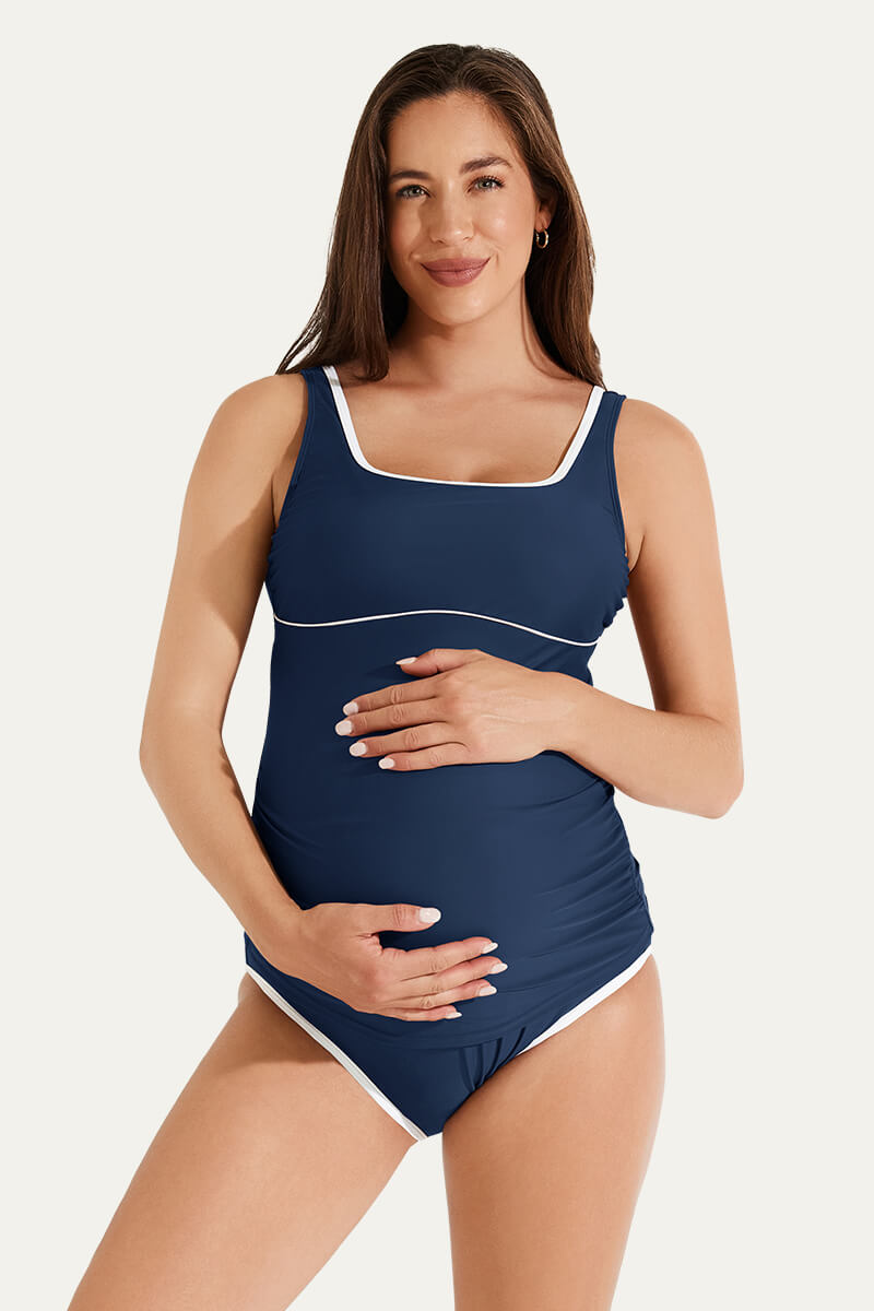 classic-sporty-t-back-two-piece-maternity-swimsuit-tankini#color_denim-blue