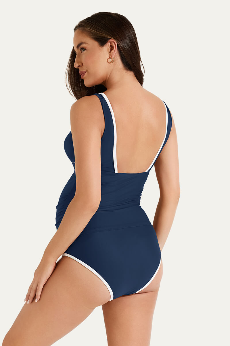classic-sporty-t-back-two-piece-maternity-swimsuit-tankini#color_denim-blue