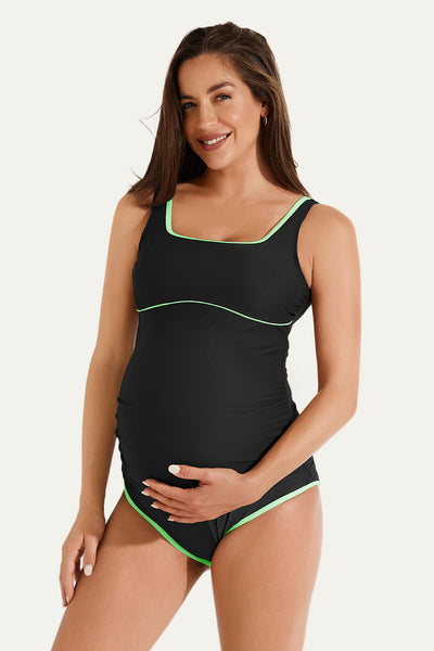 classic-sporty-t-back-two-piece-maternity-swimsuit-tankini#color_black