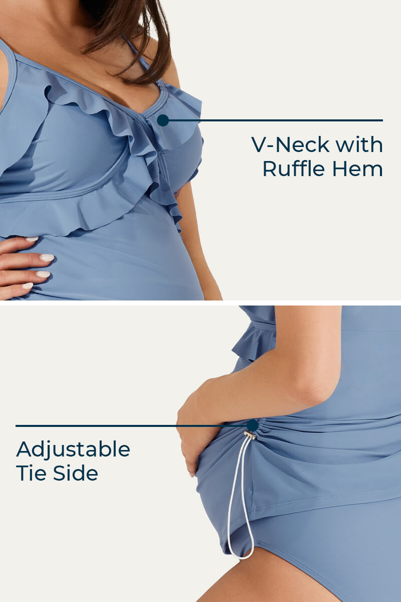 two-piece-v-neck-ruffle-front-maternity-tankini-dress#color_baby-blue