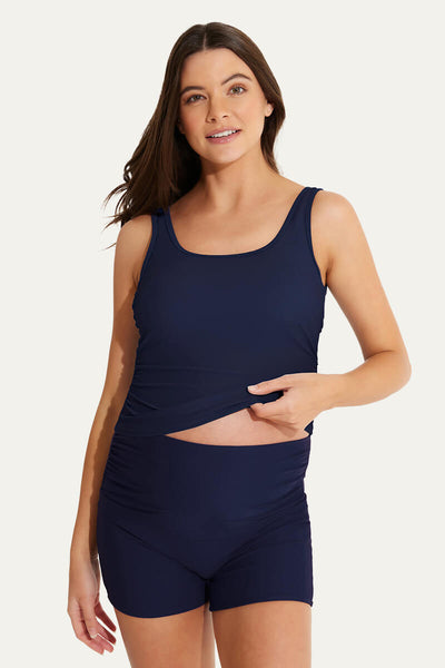womens-cutout-bow-back-maternity-swimsuit-with-shorts#color_navy