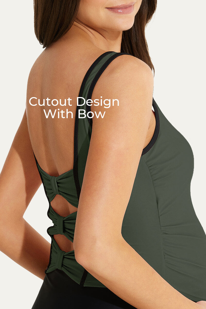 womens-cutout-bow-back-maternity-swimsuit-with-shorts#color_olive-black