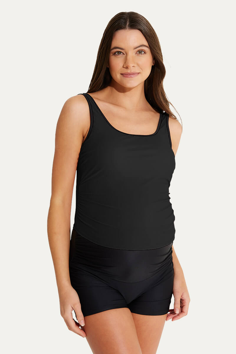 womens-cutout-bow-back-maternity-swimsuit-with-shorts#color_black