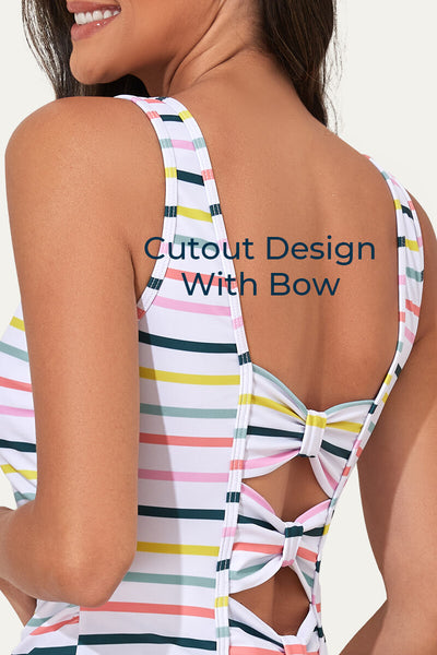 womens-cutout-bow-back-maternity-swimsuit-with-shorts#color_rainbow-parallel-paths-sacramento