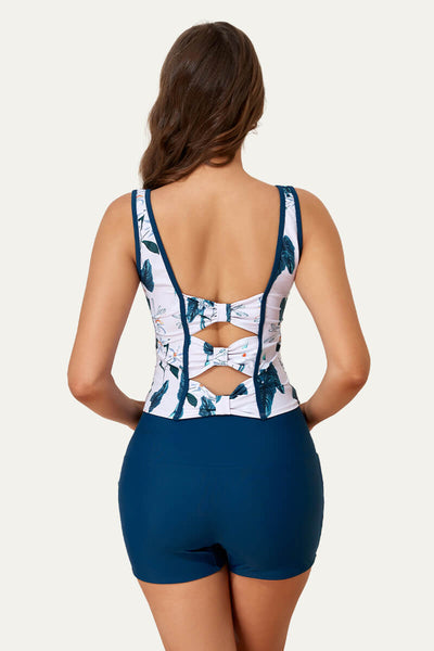 womens-cutout-bow-back-maternity-swimsuit-with-shorts#color_verdant-lily-denim-blue