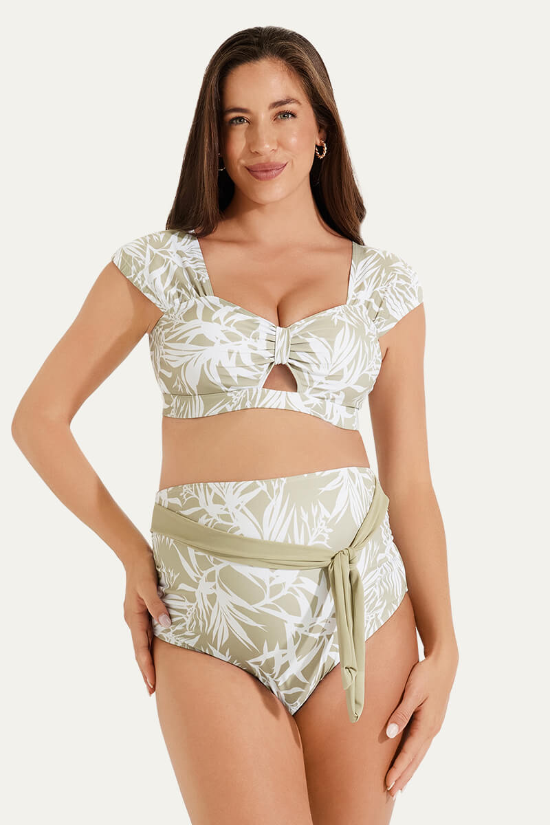 two-piece-bow-tie-cutout-cute-maternity-swimsuit#color_pine-needles-after-the-rain