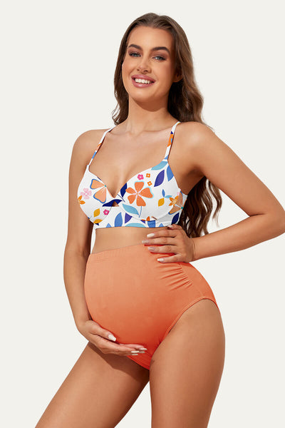 two-piece-hight-waist-maternity-swimsuit-with-supportive-cups#color_orange-miracle-orange-crush