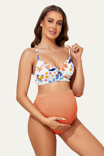 two-piece-hight-waist-maternity-swimsuit-with-supportive-cups#color_orange-miracle-orange-crush