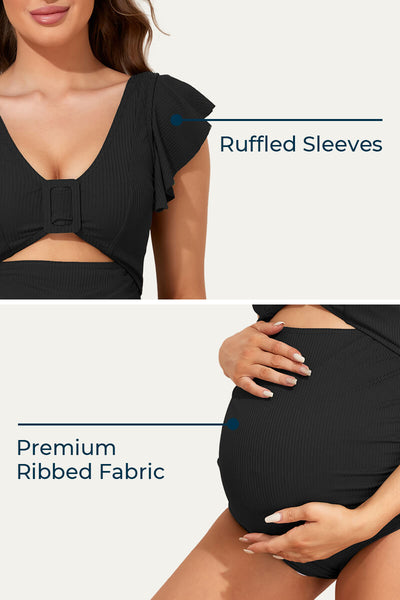 high-waisted-one-piece-ruffled-cutout-swimsuits-for-pregnant-women#color_black
