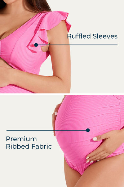 high-waisted-one-piece-ruffled-cutout-swimsuits-for-pregnant-women#color_hot-pink