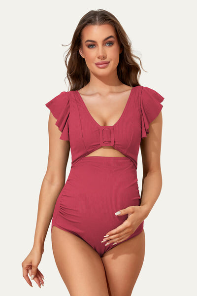 high-waisted-one-piece-ruffled-cutout-swimsuits-for-pregnant-women#color_ruby
