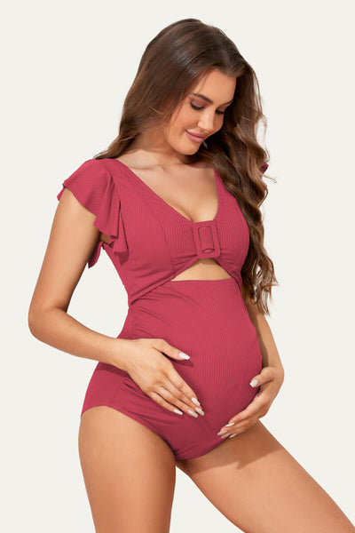 high-waisted-one-piece-ruffled-cutout-swimsuits-for-pregnant-women#color_ruby