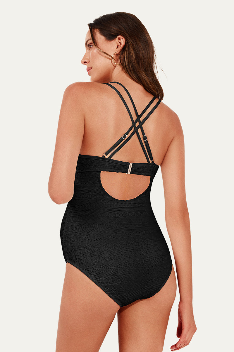 one-piece-o-ring-linked-hollow-out-maternity-swimwear#color_black