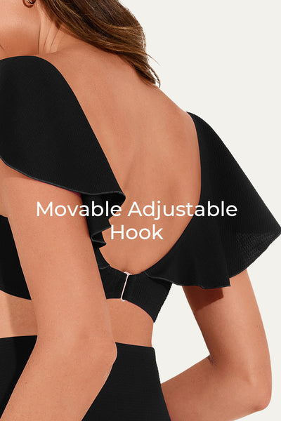 two-piece-ruffle-sleeved-side-tie-maternity-swimwear#color_black