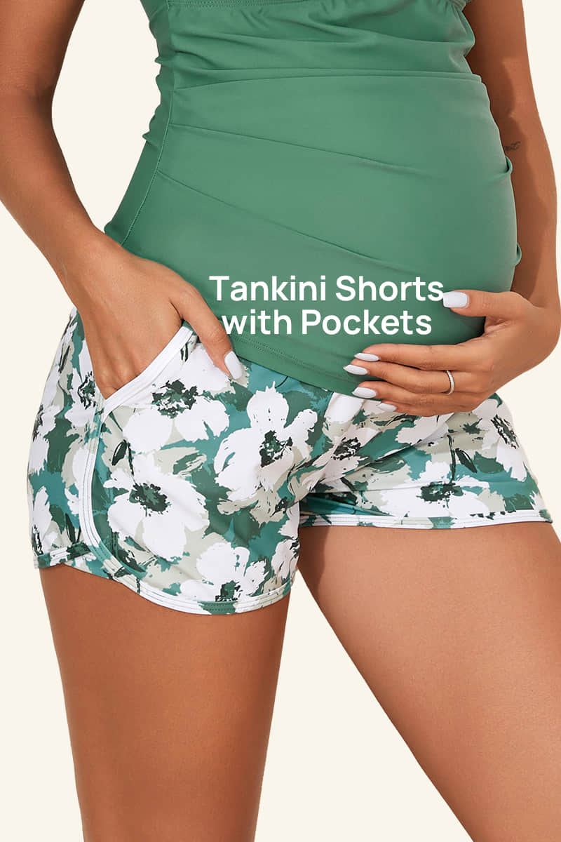 cross-back-two-piece-maternity-swimsuit-with-pockets-high-waist#color_solitary-silhouette-bloom-balsam-green