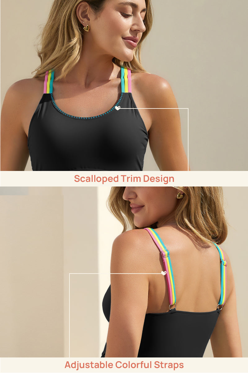 maternity-one-piece-swimsuit-with-colorful-straps-and-scalloped-trim#color_black