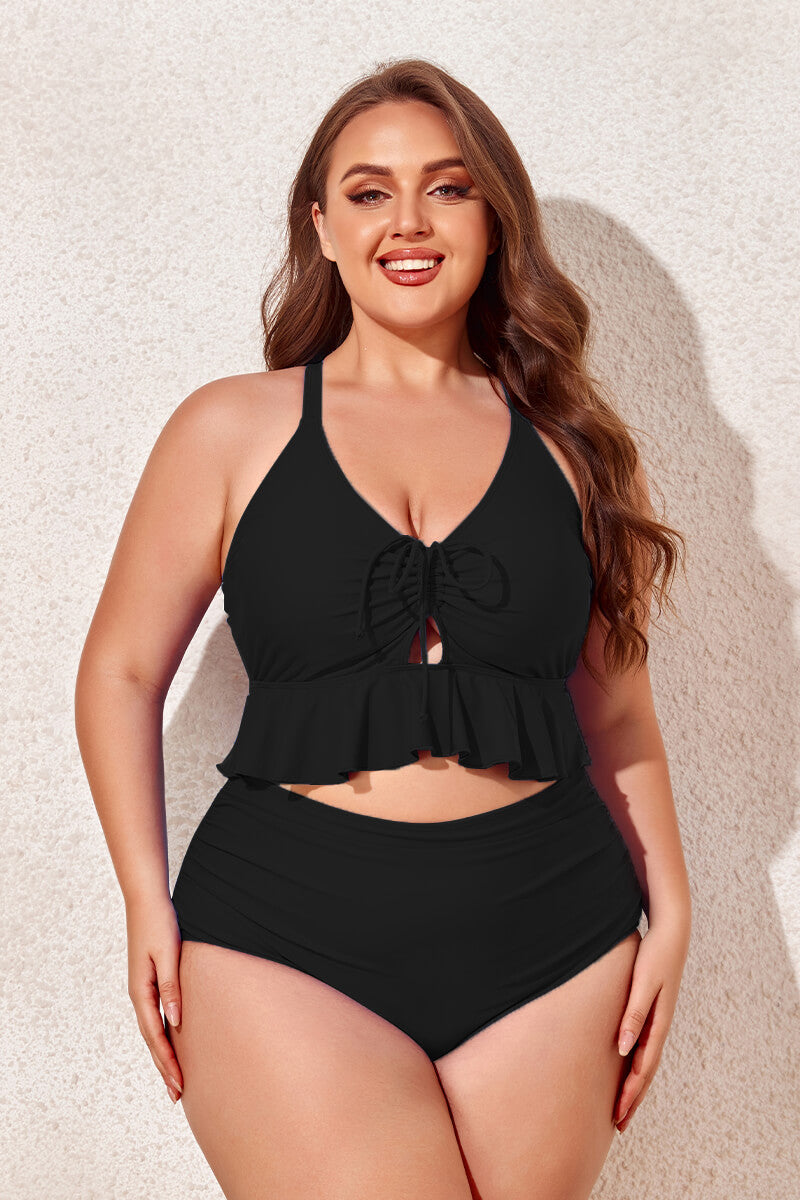 plus-size-ruffle-bikini-swimsuit-with-ruched-swimsuit-bottom#color_black