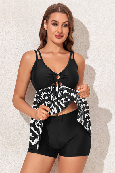womens-two-piece-drawstring-cutout-flowy-tankini-swimuit#color_black-leopard-fluidity