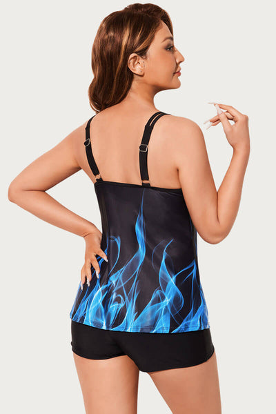 womens-two-piece-athletic-tummy-control-tankini-swimsuits#color_dancing-bonfire-black