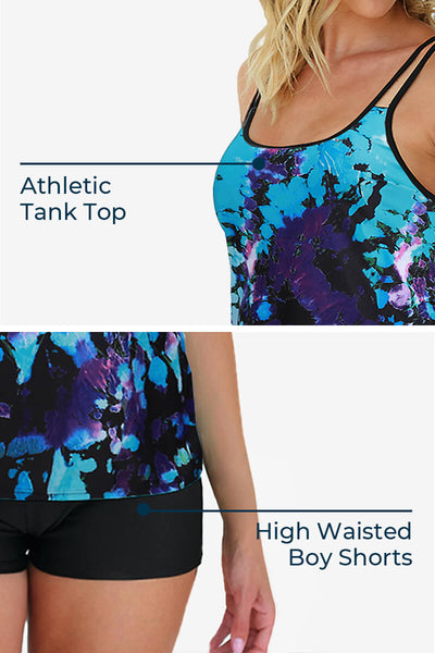 womens-two-piece-athletic-tummy-control-tankini-swimsuits#color_tie-dye-opal-black