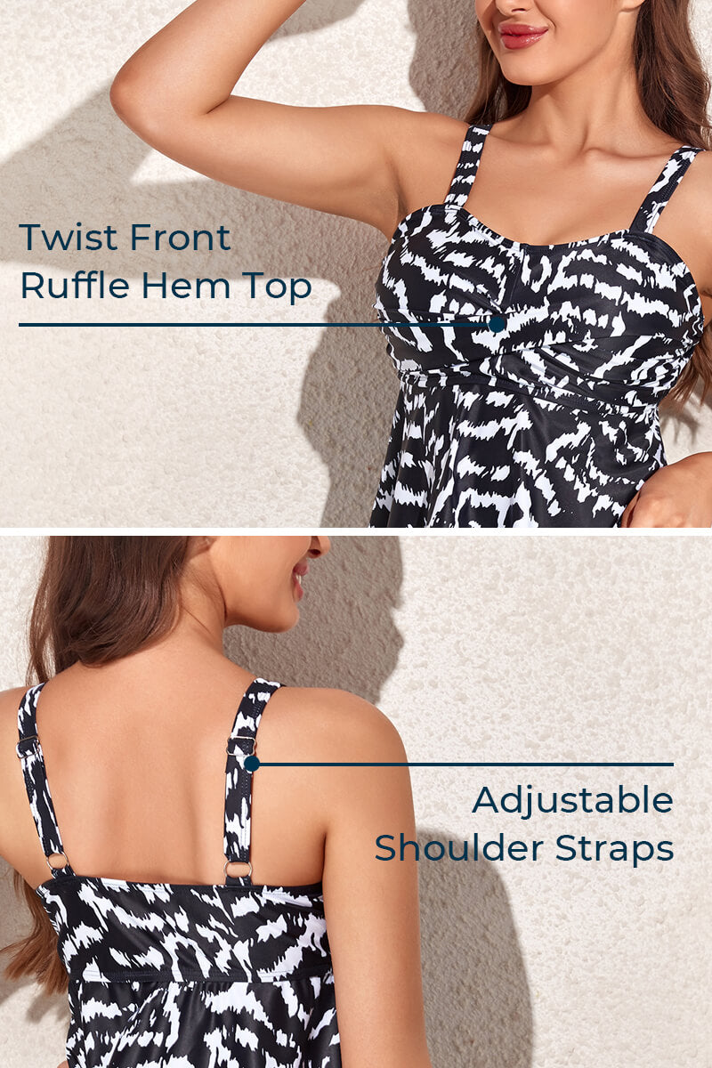 womens-two-piece-twist-front-tummy-control-tankini-swimsuits#color_leopard-fluidity-black