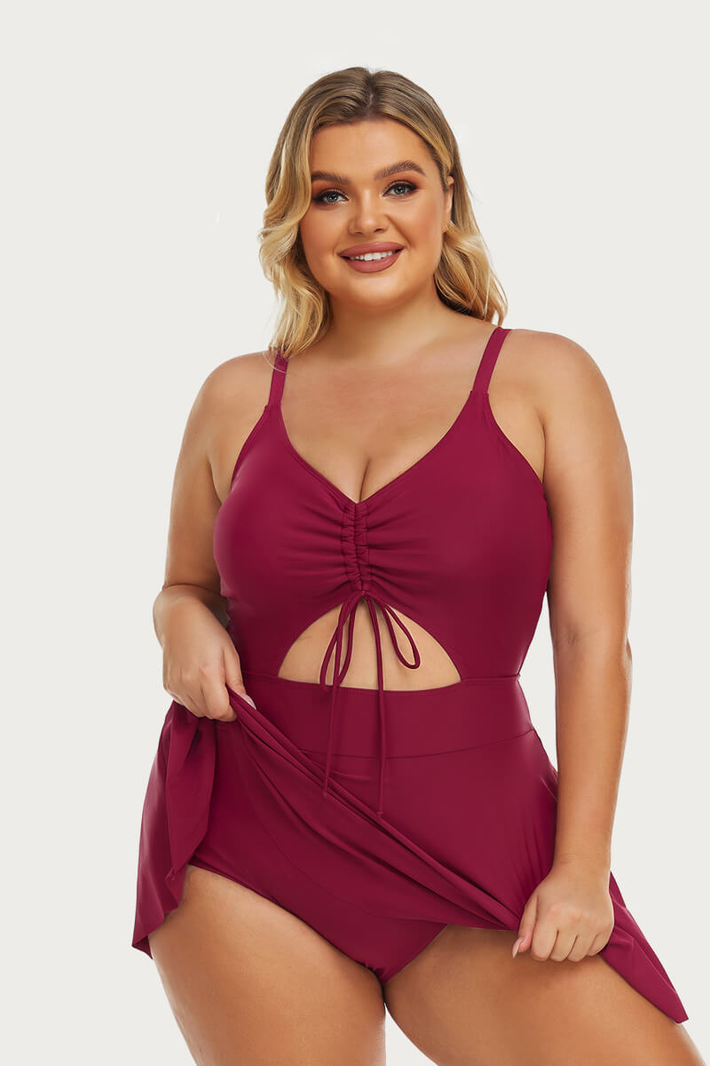 plus-size-one-piece-knotted-cutout-swimsuit-for-women#color_plum