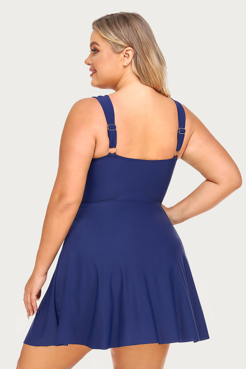 plus-size-two-piece-high-waist-ruched-twist-front-swimdress#color_navy