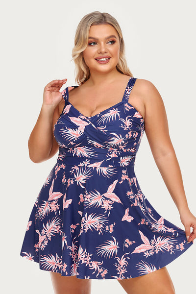 plus-size-two-piece-high-waist-ruched-twist-front-swimdress#color_midnight-maple