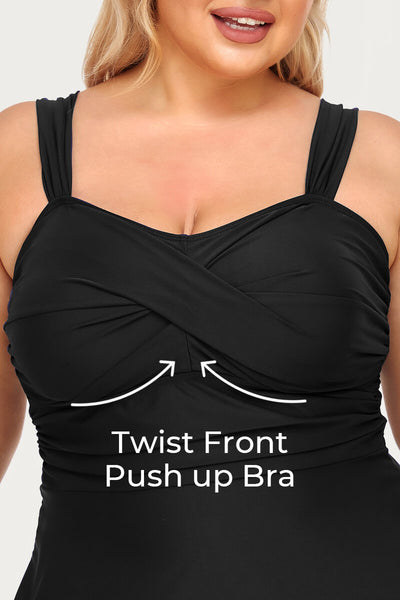 plus-size-two-piece-high-waist-ruched-twist-front-swimdress#color_black