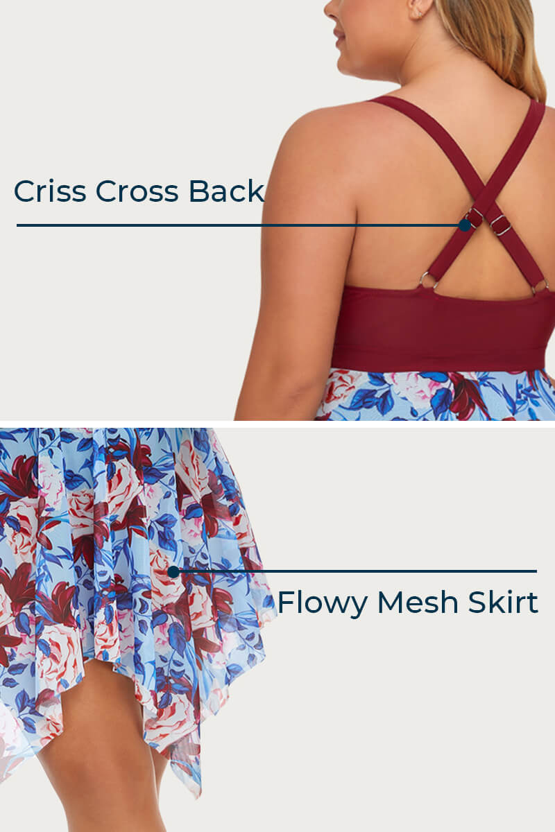 one-piece-plus-size-flowy-mesh-swimdress-with-drawstring-tie-knot#color_berry-burgundy-bloom