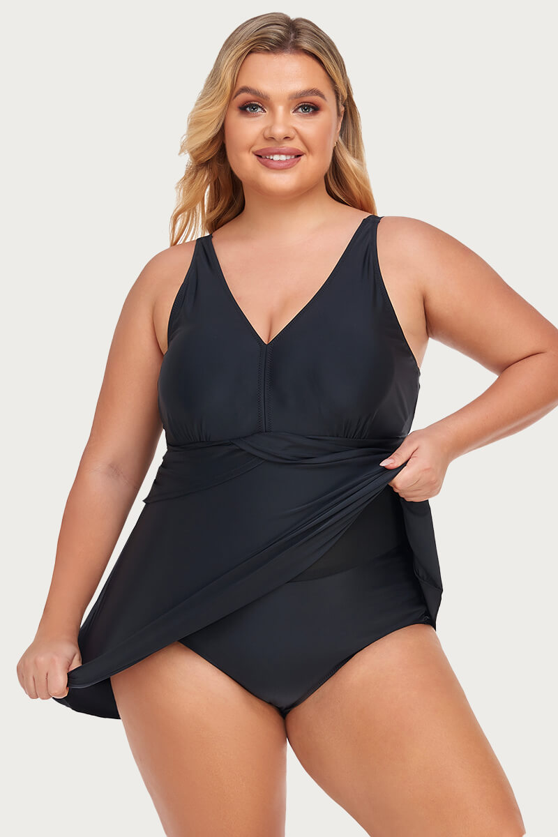 plus-size-one-piece-vintage-cutout-back-swimdress-for-women#color_black