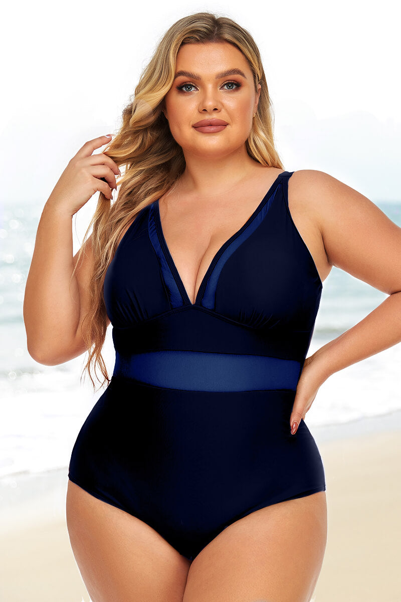 plus-size-see-through-mesh-panels-hollow-out-bikini-swimsuit#color_navy