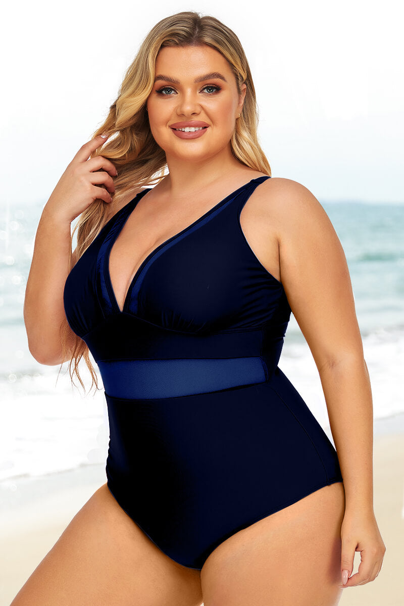 plus-size-see-through-mesh-panels-hollow-out-bikini-swimsuit#color_navy