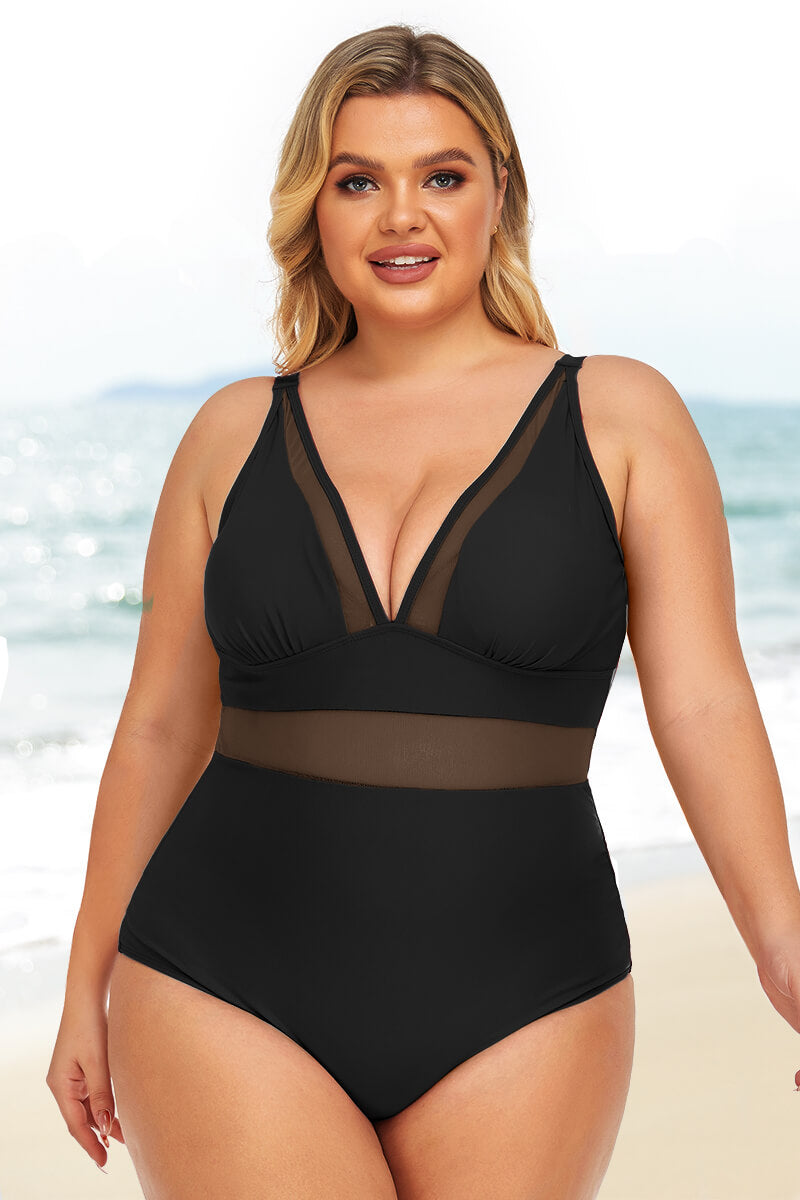 plus-size-see-through-mesh-panels-hollow-out-bikini-swimsuit#color_black