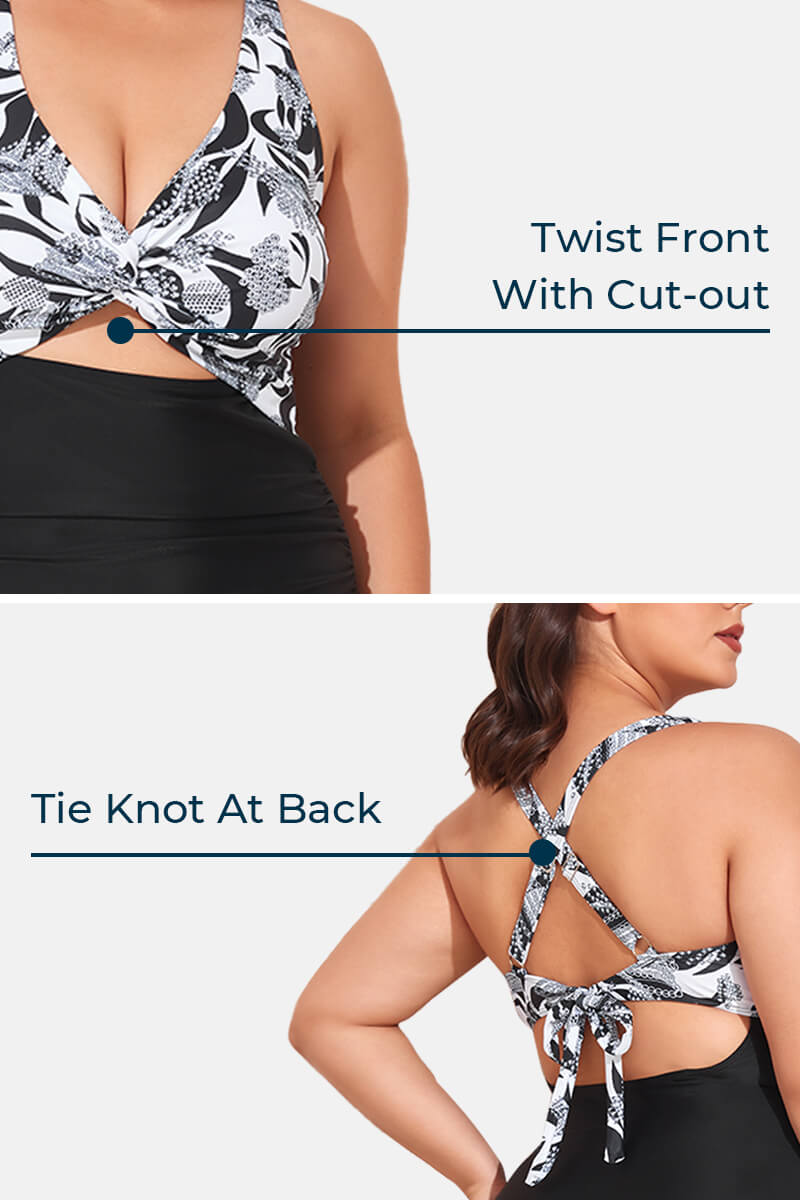 plus-size-one-piece-cutout-tie-knot-back-monokini-swimsuit#color_mono-tribal-black