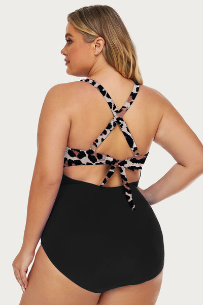plus-size-one-piece-cutout-tie-knot-back-monokini-swimsuit#color_leopard-4-sandie-black