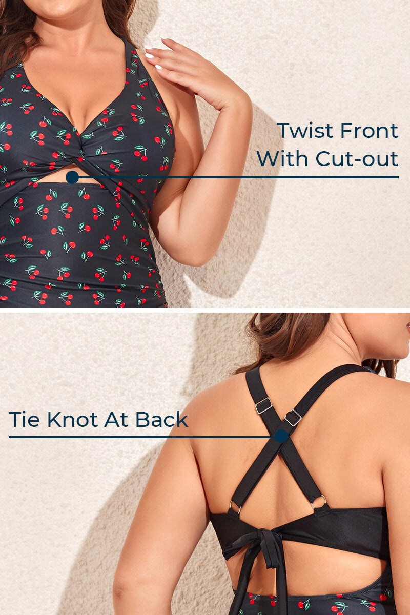 plus-size-one-piece-cutout-tie-knot-back-monokini-swimsuit#color_cherry-allover